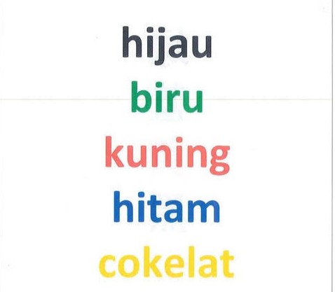 Color Words in Indonesian