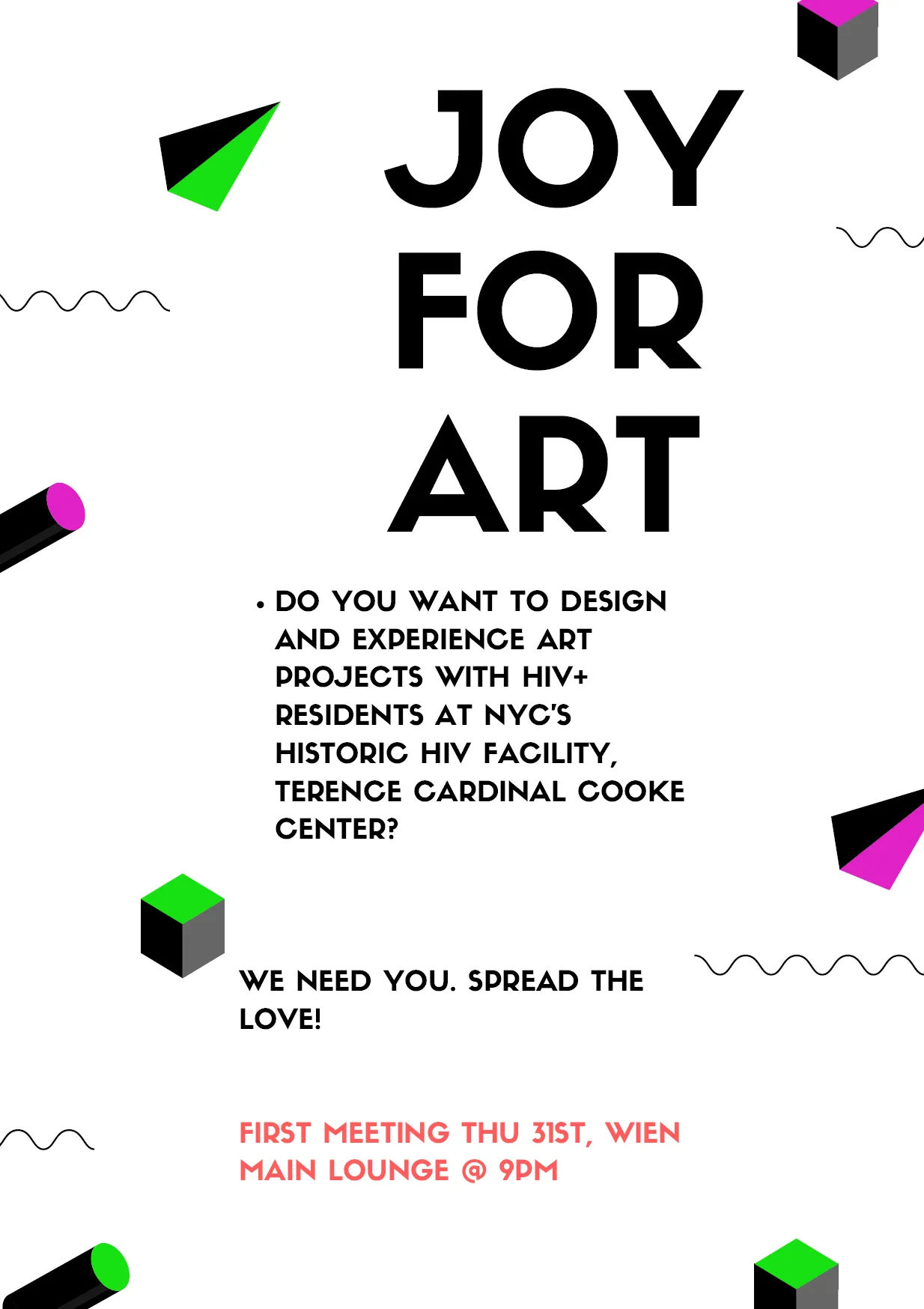 joy for art poster